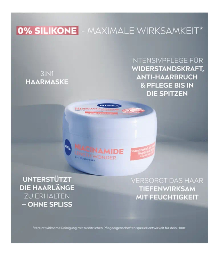 NIVEA Length Wonder Shampoo, Spülung, Haarmaske 3-tlg.