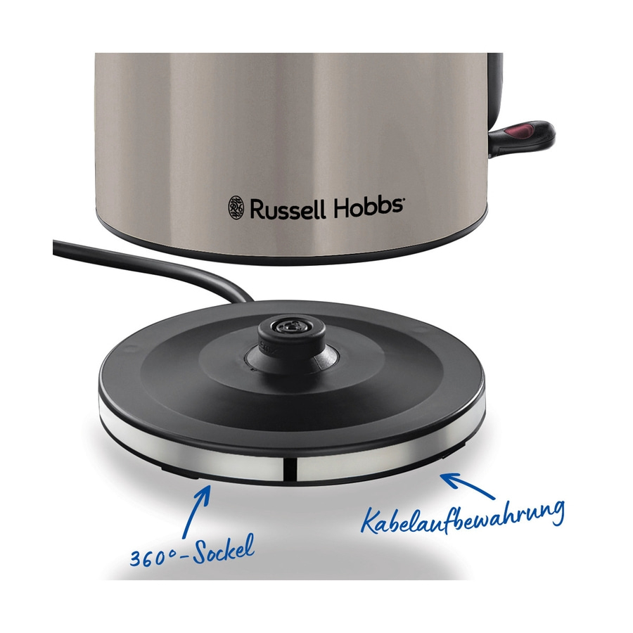 RUSSELL HOBBS Wasserkocher Colours Plus Mocha 28511-70 1,7L 2400W Mokka Braun