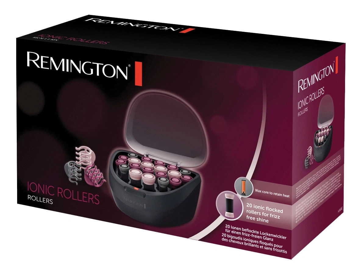Remington Ionic Rollers, Lockenwickler-Set, für glänzendes, frizzfreies Haar, 20 Stück, mit Wachskern