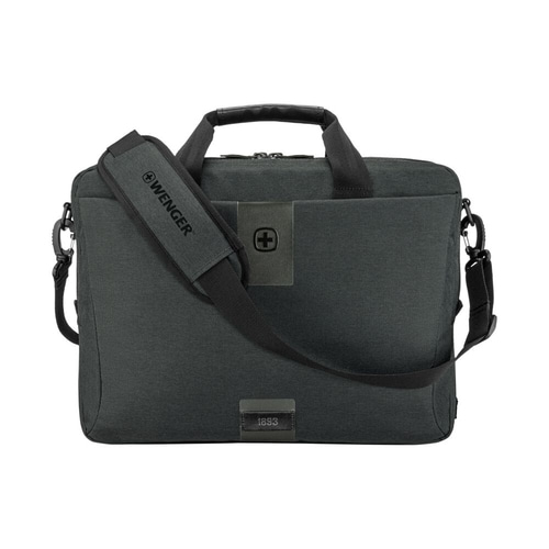 Wenger Laptoptasche, dunkelgrau, mit Schultergurt, Griff und Logo, 1893