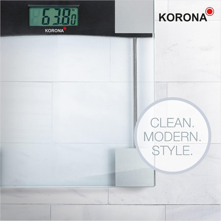 KORONA Personenwaage SVENJA 74551 180 kg Sicherheitsglas Digital Glaswaage NEU