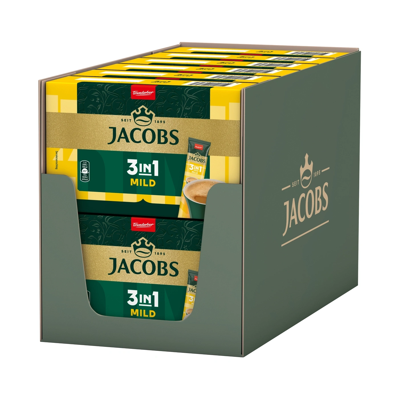 Jacob's 3in1 Mild Kaffee in einer Packung