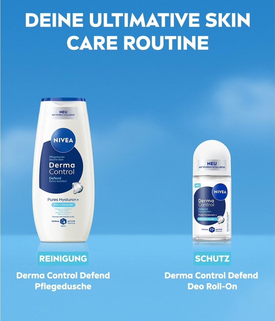 NIVEA Deodorant Derma Control Defend Roll-On 6 x 50ml