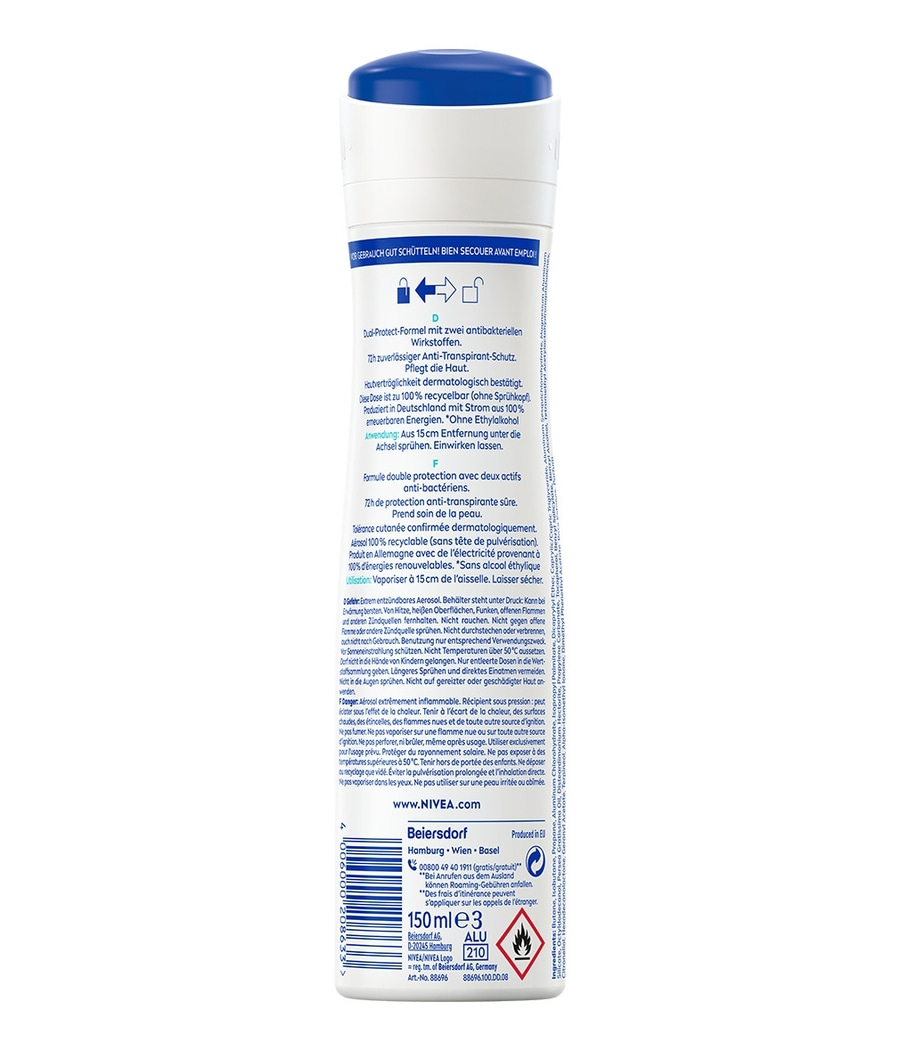 NIVEA Deodorant Dry Active Deospray 6 x 150ml