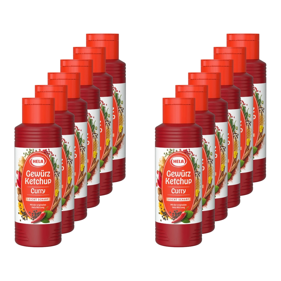 Hela Gewürz Ketchup Curry, leicht scharf, Flaschen, Gewürze, Lebensmittel, Produkt