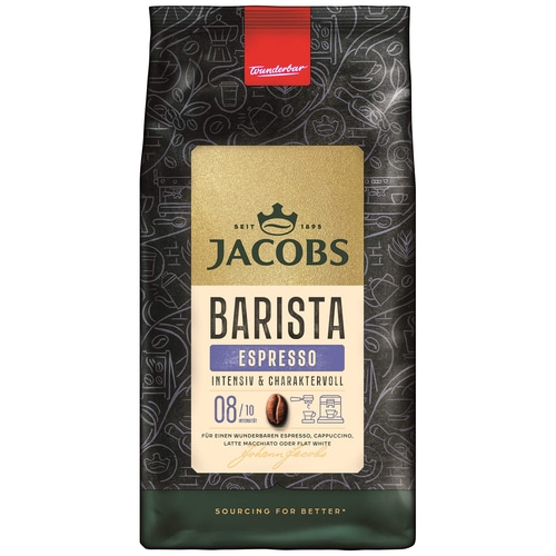 JACOBS Kaffeebohnen Barista Editions Espresso Espressobohnen 4x 1 kg Ganze Bohne