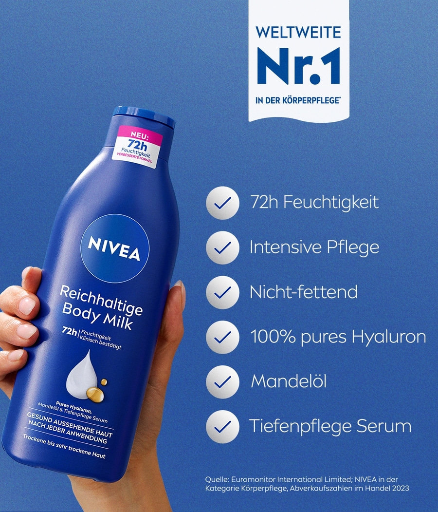 NIVEA Body Reichhaltige Milk 3 x 400ml