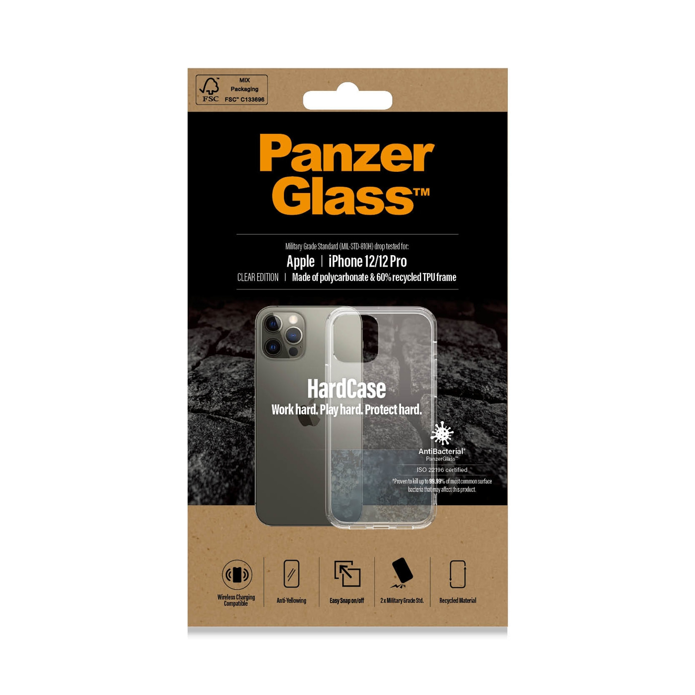 PanzerGlass™ Apple iPhone 12 Pro Hardcase Cover Transparent Das Original NEU