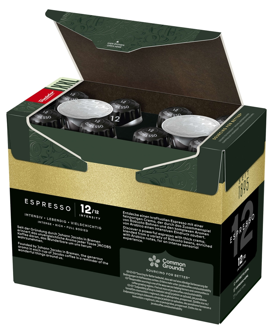 JACOBS Kapseln Espresso 12 Ristretto XXL-Pack 5 x 40 Nespresso®* kompatibel