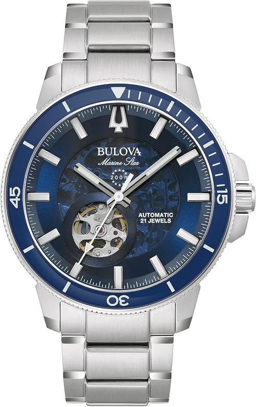 Bulova Herren Armbanduhr Marine Star 96A289 Automatik Edelstahl 45mm B-Ware