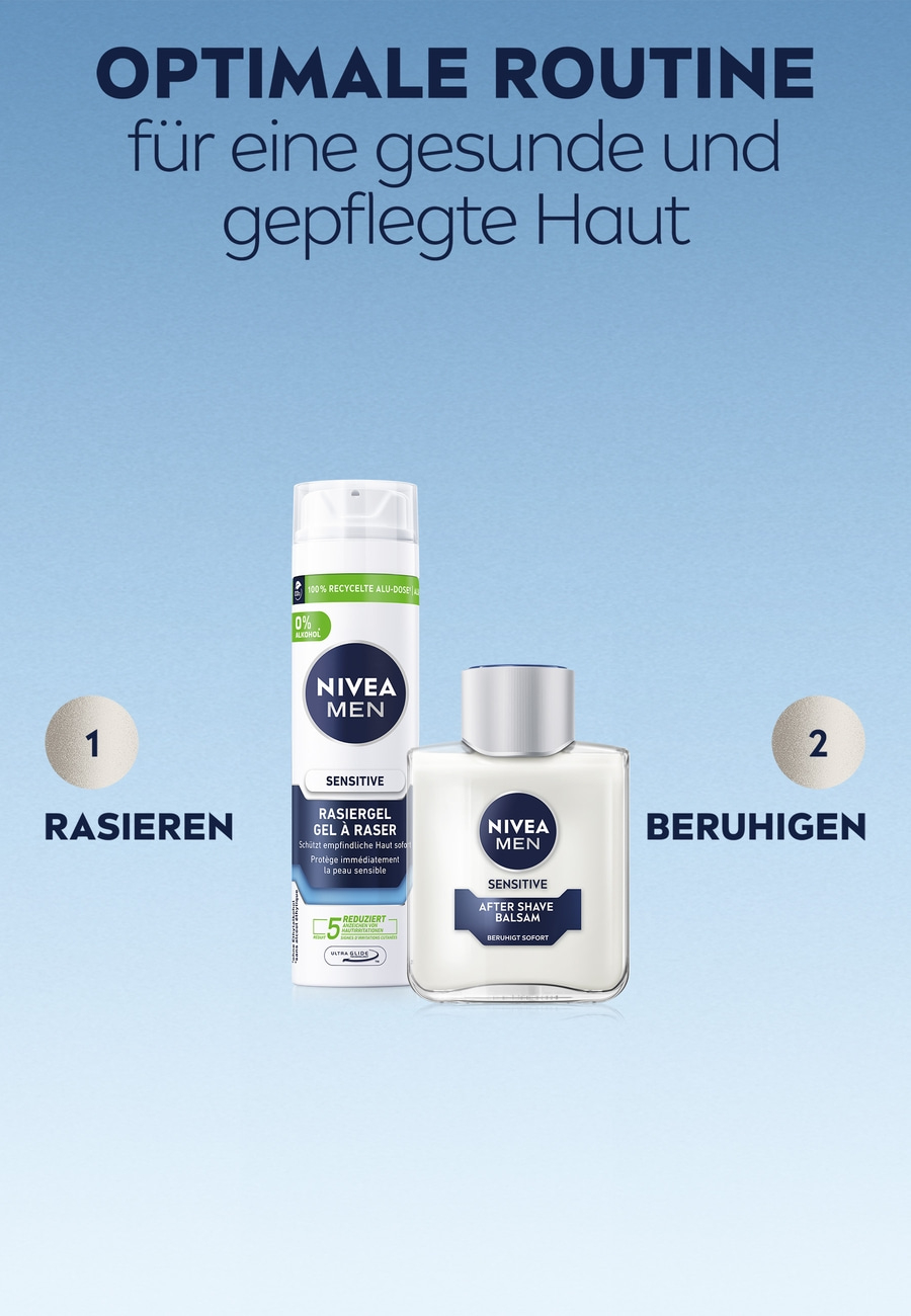 NIVEA MEN After Shave Sensitive Balsam Feuchtigkeit empfindliche Haut 2 x 100 ml