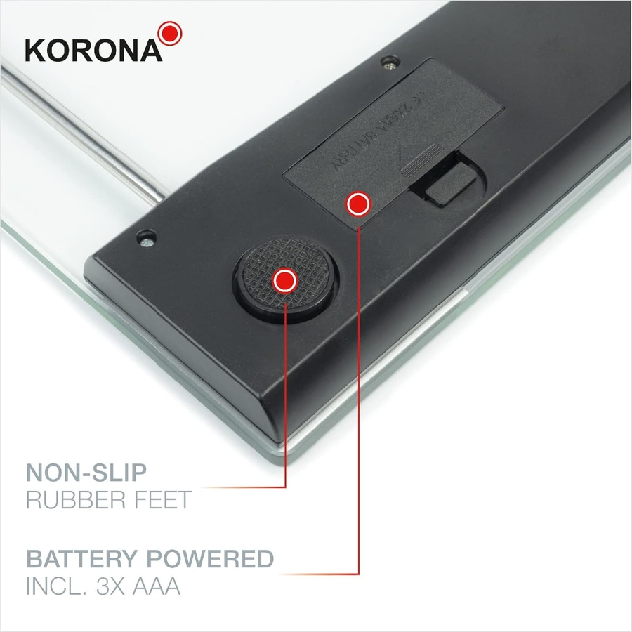 KORONA Personenwaage SVENJA 74551 180 kg Sicherheitsglas Digital Glaswaage NEU