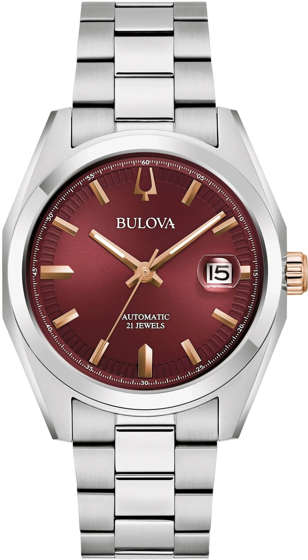BULOVA Herren Armbanduhr Automatikuhr Surveyor 98B422 Herrenuhr Saphirglas