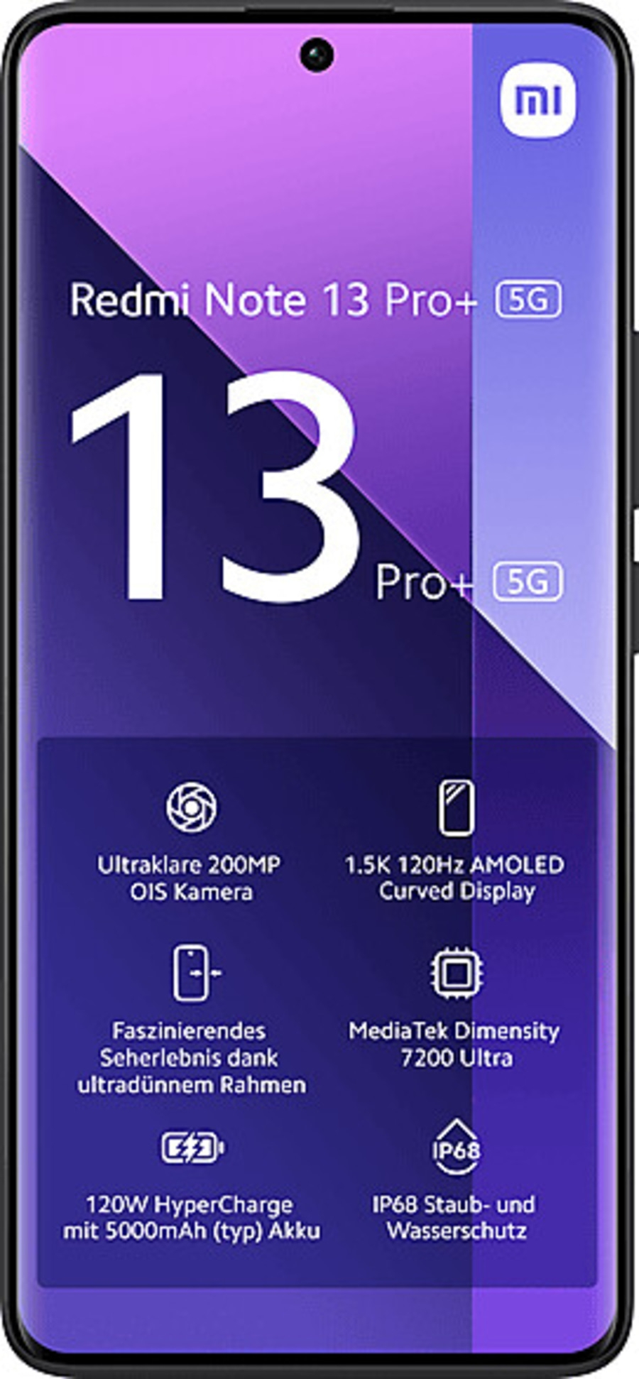 Redmi Note 13 Pro+ 5G Smartphone mit 200MP Kamera, 120W HyperCharge und IP68 Schutz