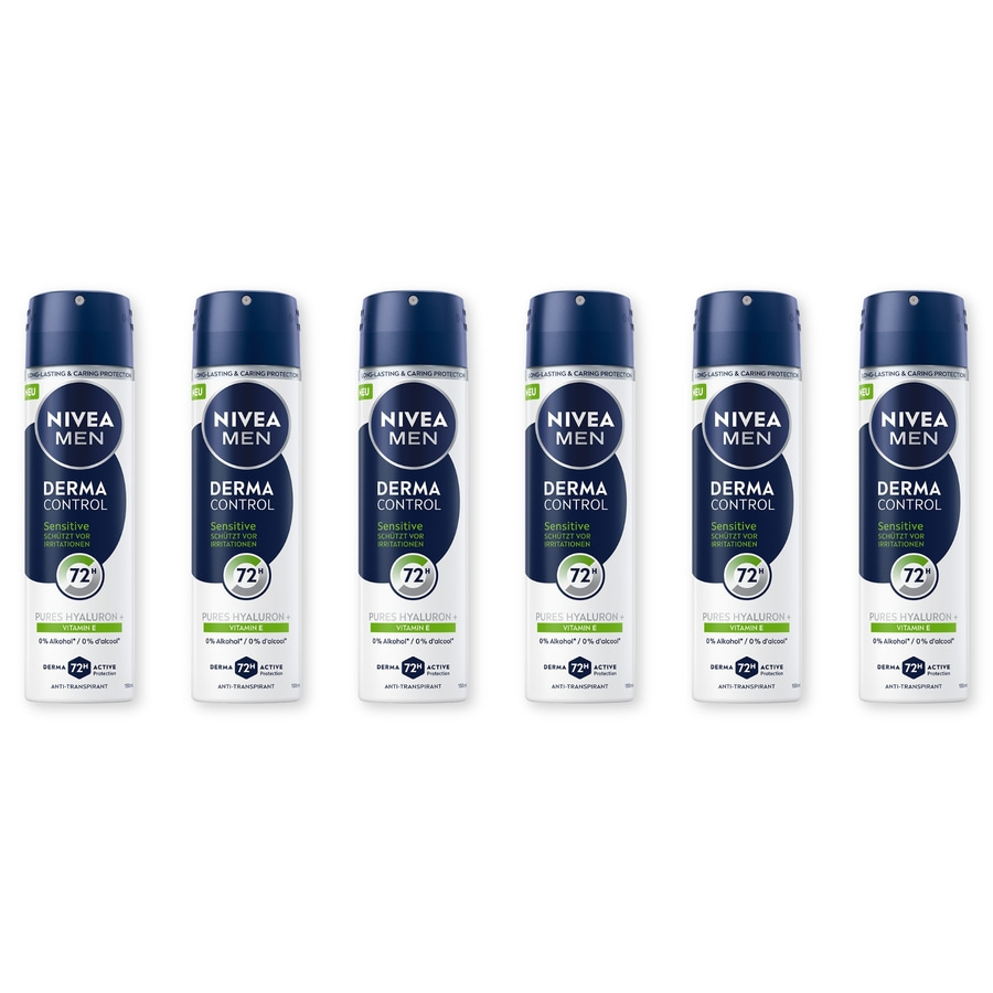 NIVEA Deodorant Men Derma Control Sensitive Deospray 6 x 150ml