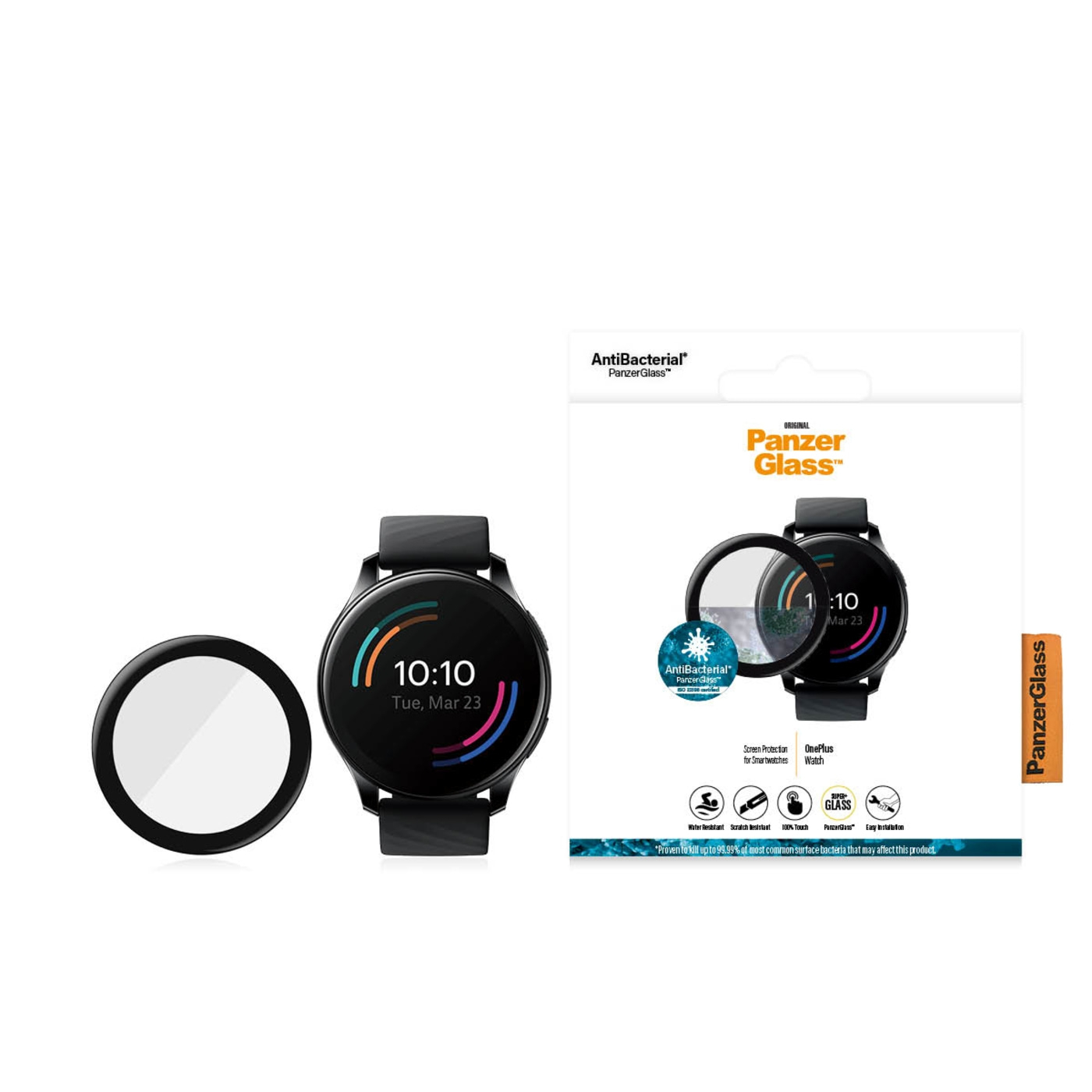 PanzerGlass™ OnePlus Watch Screen Protector Glass Smartwatch Displayschutzfolie