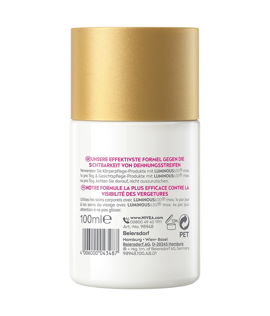 Nivea Creme gegen Dehnungsstreifen, 100ml, mit LUMINOUS630, Beiersdorf