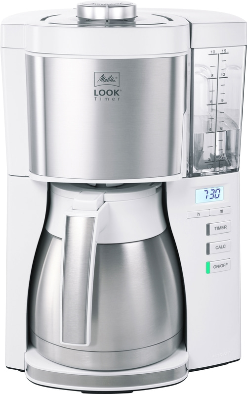 MELITTA Filterkaffeemaschine Look Therm Timer 1025-17 Warmhaltefunktion Weiß