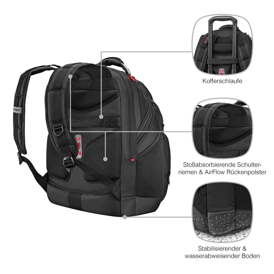 WENGER Laptop-Rucksack SYNERGY PRO Ballistic 16" Laptop Tablet-Fach 30 L Schwarz