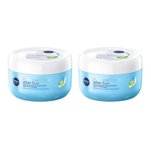 Zwei Nivea After Sun Tiegel mit Aloe Vera und Shea Butter