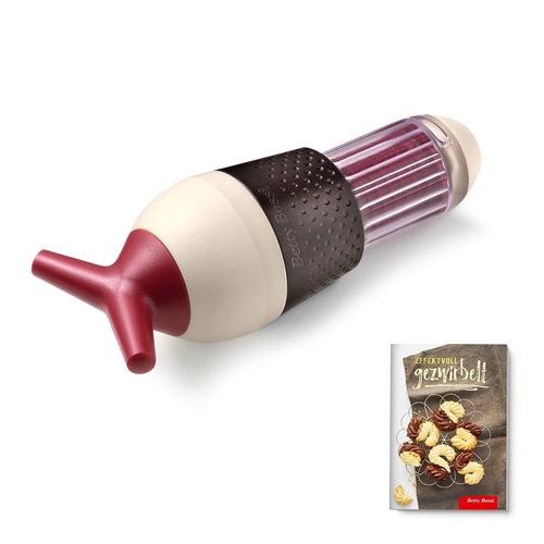 BETTY BOSSI Zwirbel-Presse «Gourmet» Gebäckpresse Kekse Braun Beige Rot NEU