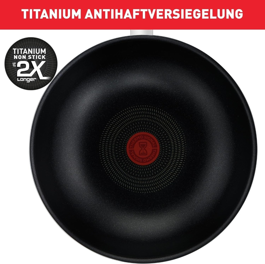 TEFAL Wokpfanne Ø 28 cm Pfanne Wok Universalpfanne Antihaft Thermo Spot