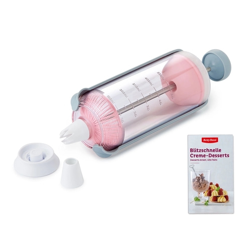 BETTY BOSSI Dessert-Blitz Spritzbeutel Dessert Nachtisch Kunststoff Silikon NEU