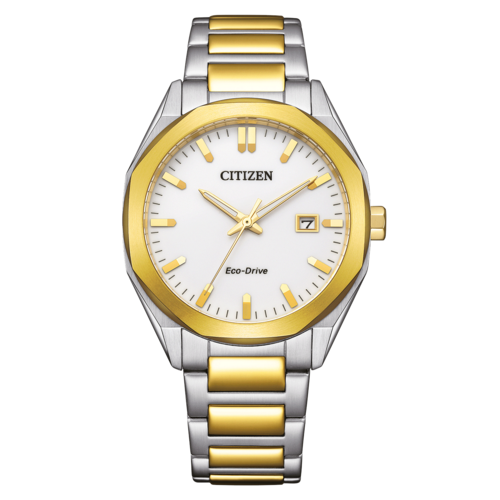 CITIZEN Unisex Armbanduhr BM7624-82A Eco-Drive 38 mm Edelstahl gold B-Ware