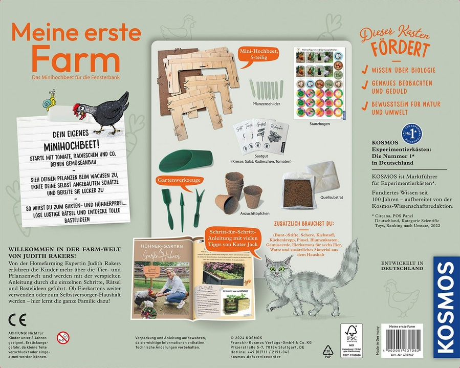 KOSMOS Meine erste Farm 309/63726 Experimentierkasten Mini-Hochbeet NEU