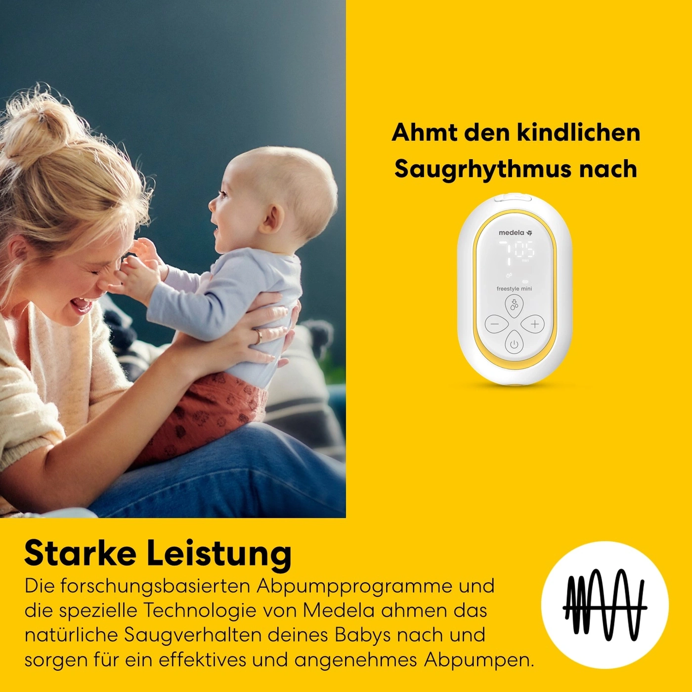 Medela Freestyle
Schnelle und effektive Milchpumpe