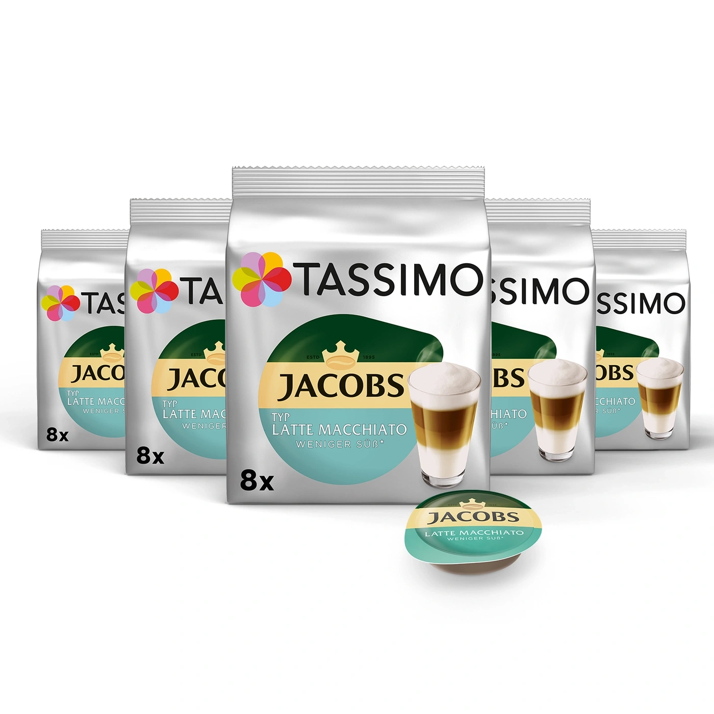 Tassimo Jacobs Latte Macchiato Kaffee Packungen mit Kapsel