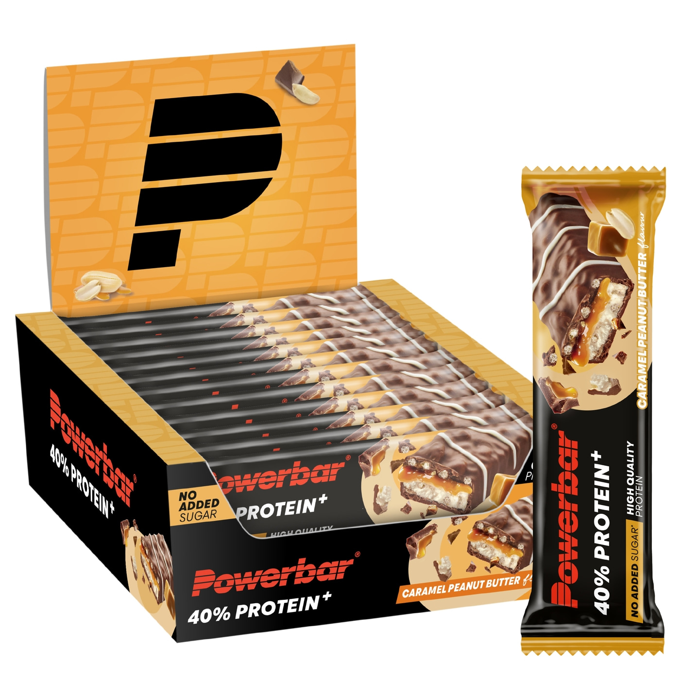 POWERBAR High Protein Riegel Caramel Peanut Butter 40% Protein + Crisp 12x 40 g