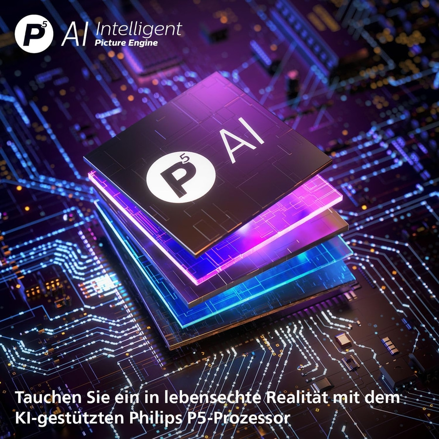 KI-gestützter Philips P5-Prozessor, der in lebensechte Realität eintaucht.