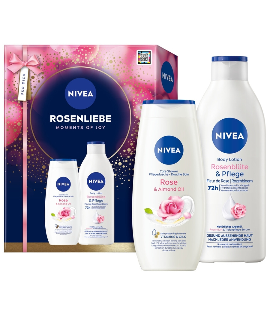 NIVEA Rosenliebe 2 x Geschenkset Duschgel 250 ml und Bodylotion 400ml NIVEA Rosenliebe 2 x Geschenkset Duschgel 250 ml und Bodylotion 400ml
