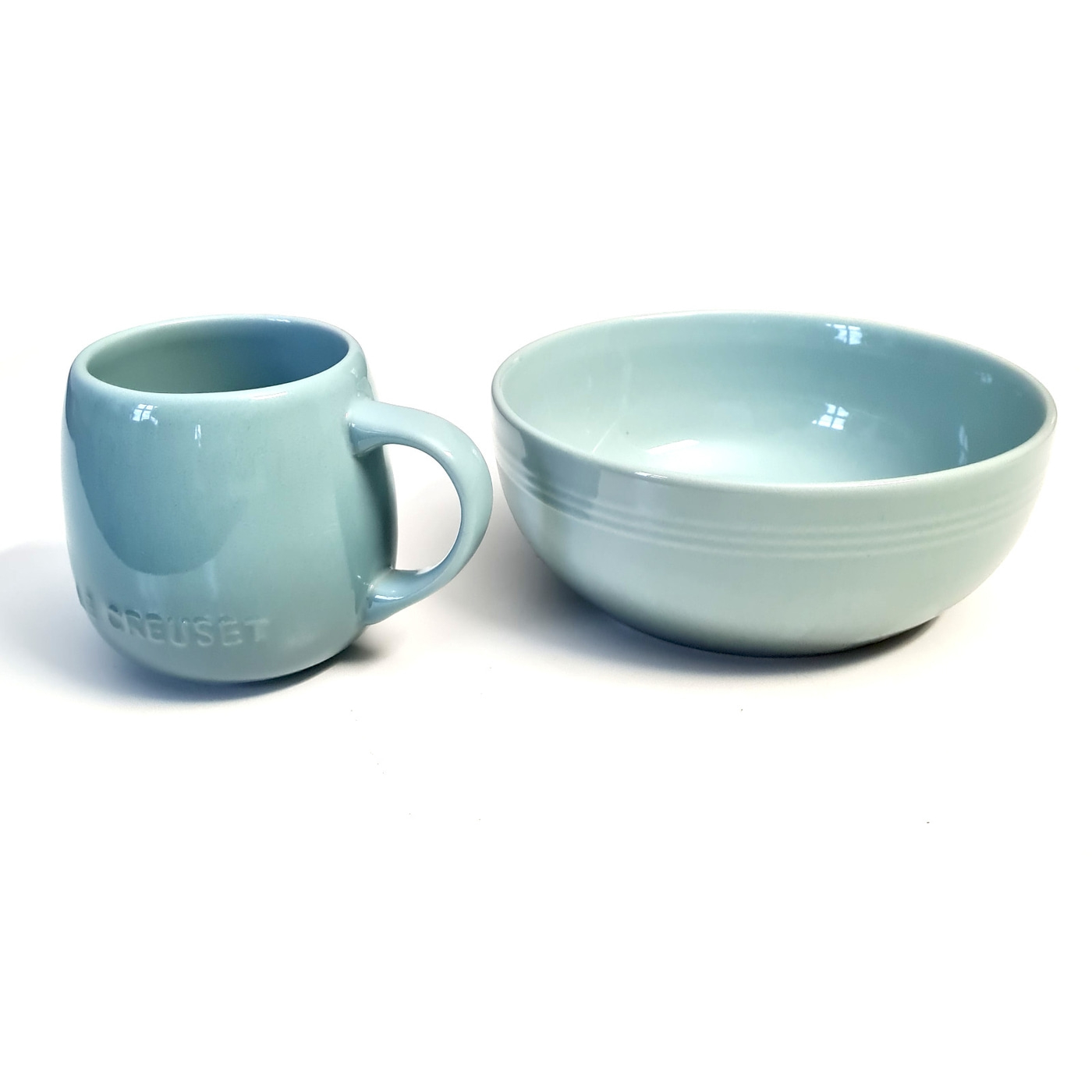 Le Creuset Becher und Schale Pink Müslischale Kaffeebecher Steinzeug NEU