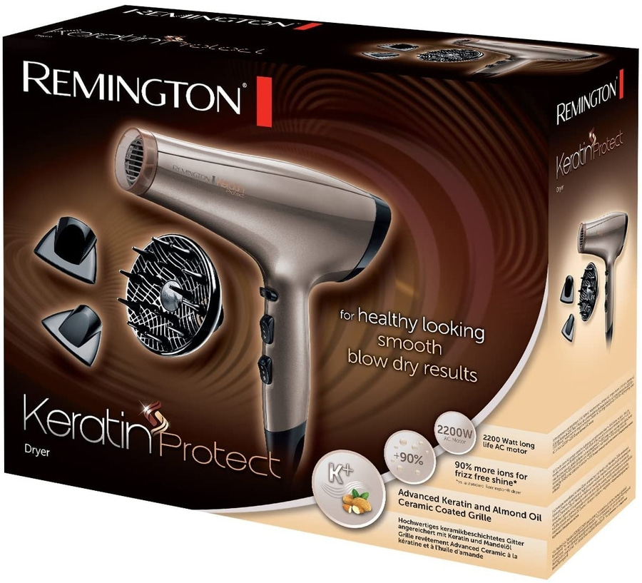 REMINGTON Haartrockner AC8002 Keratin Protect Ionen 130km/h Luftstrom 2200 W