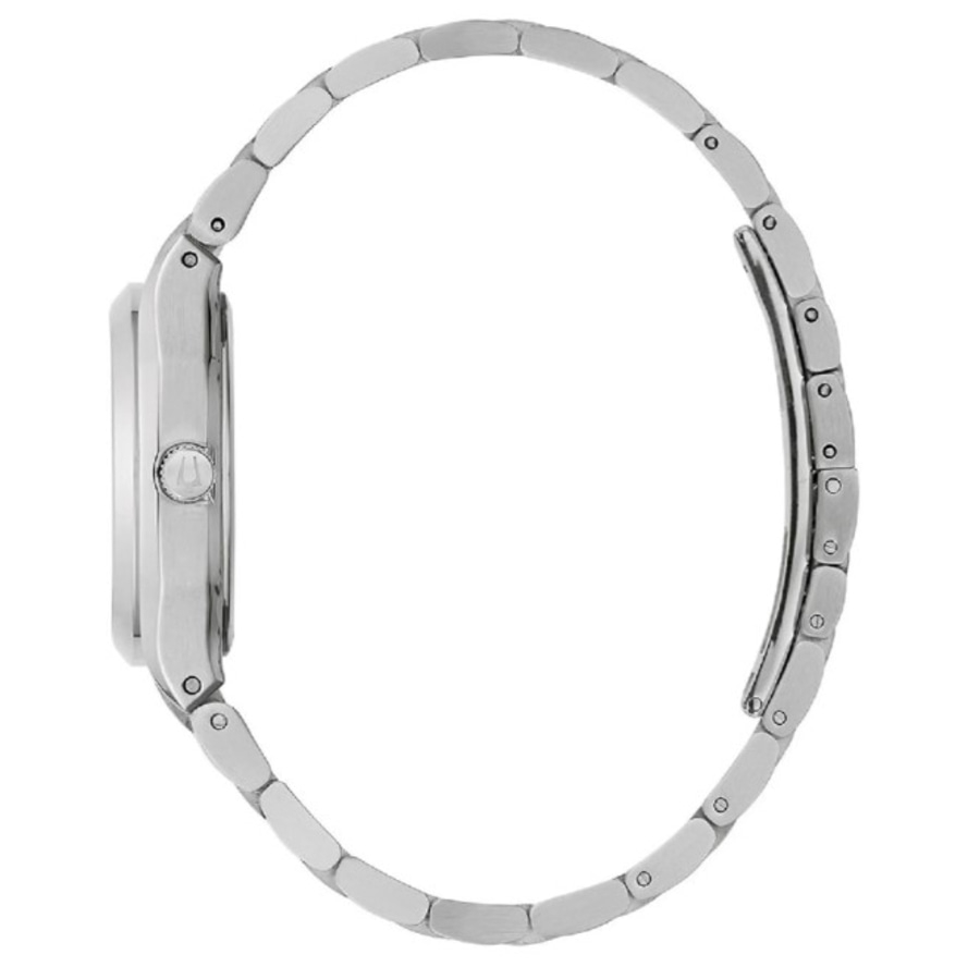 Uhr mit silbernem Armband, Seitenansicht, Detailaufnahme, elegant, modern, Accessoire