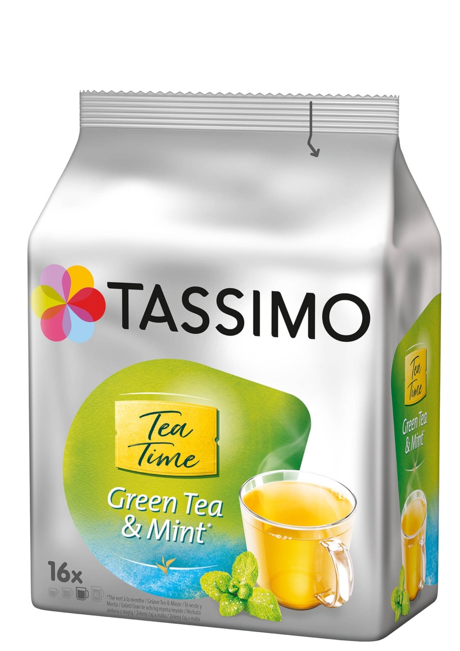 TASSIMO Kapseln Tea Time Grüner Tee Minze T Discs 5x16 Getränke Teekapseln