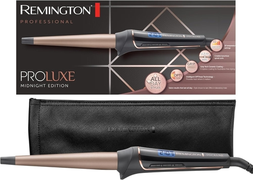 REMINGTON Lockenstab CI91W1B PROluxe Midnight große Locken Wellen kegelförmig