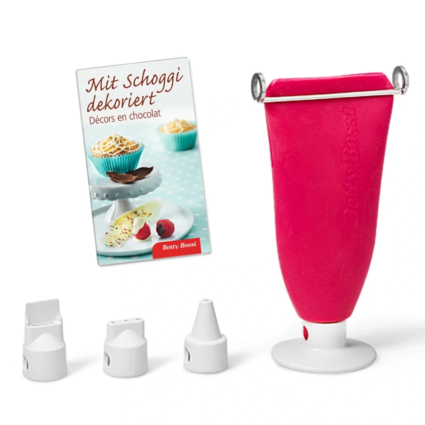 Betty Bossi Dekoration Set mit Schoggi dekoriert, Backzubehör