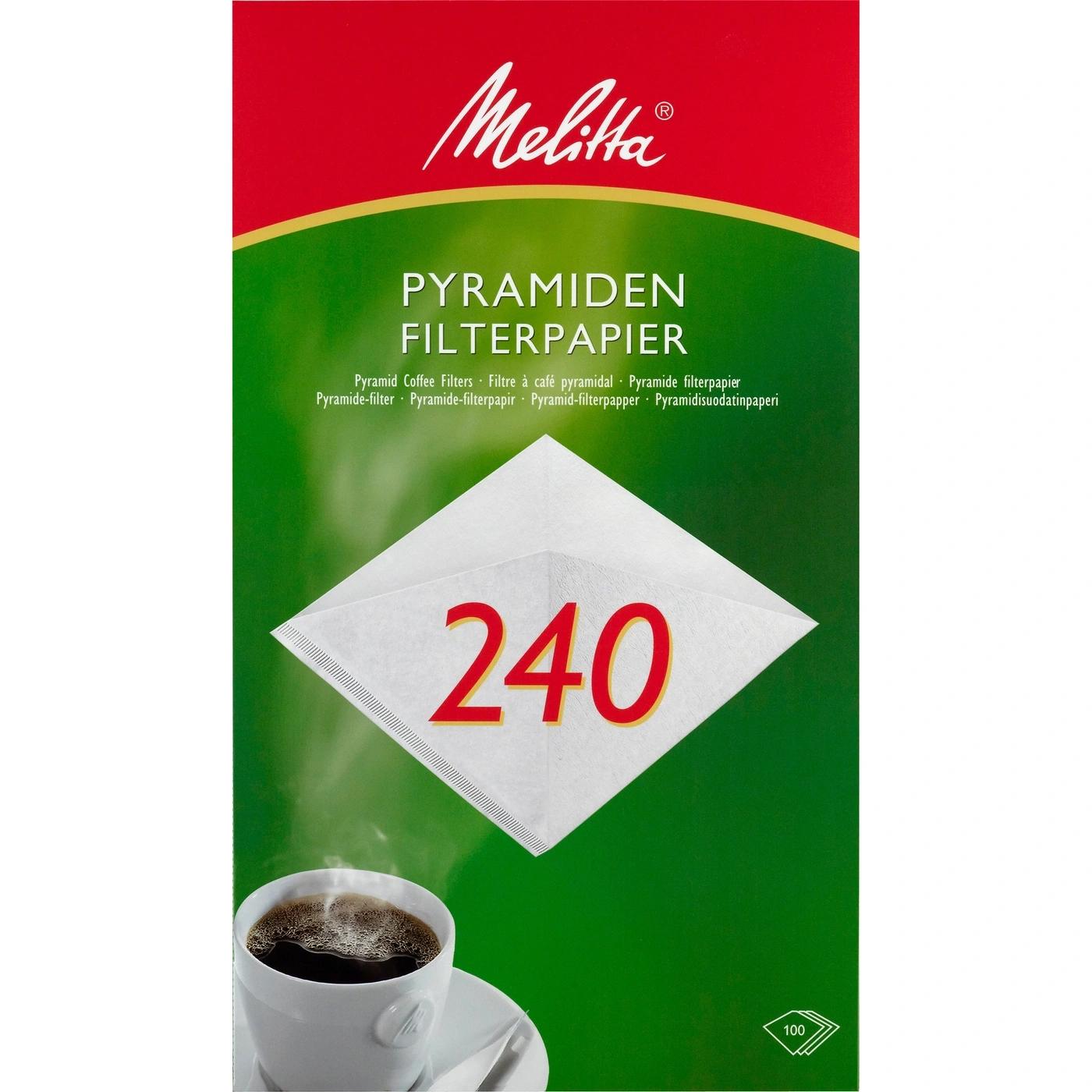 Melitta Pyramiden Filterpapier 240 Stück in der Packung