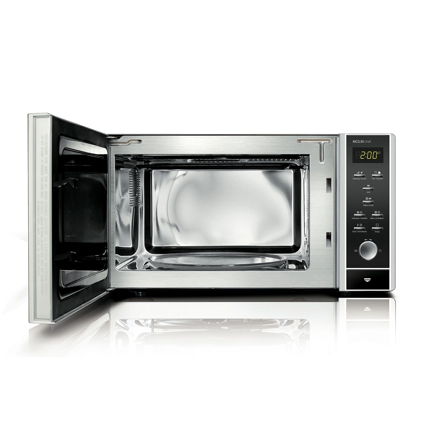 CASO Design Mikrowelle MCG 30 Chef 3370 Heißluft Grill 30 Liter 900 Watt NEU