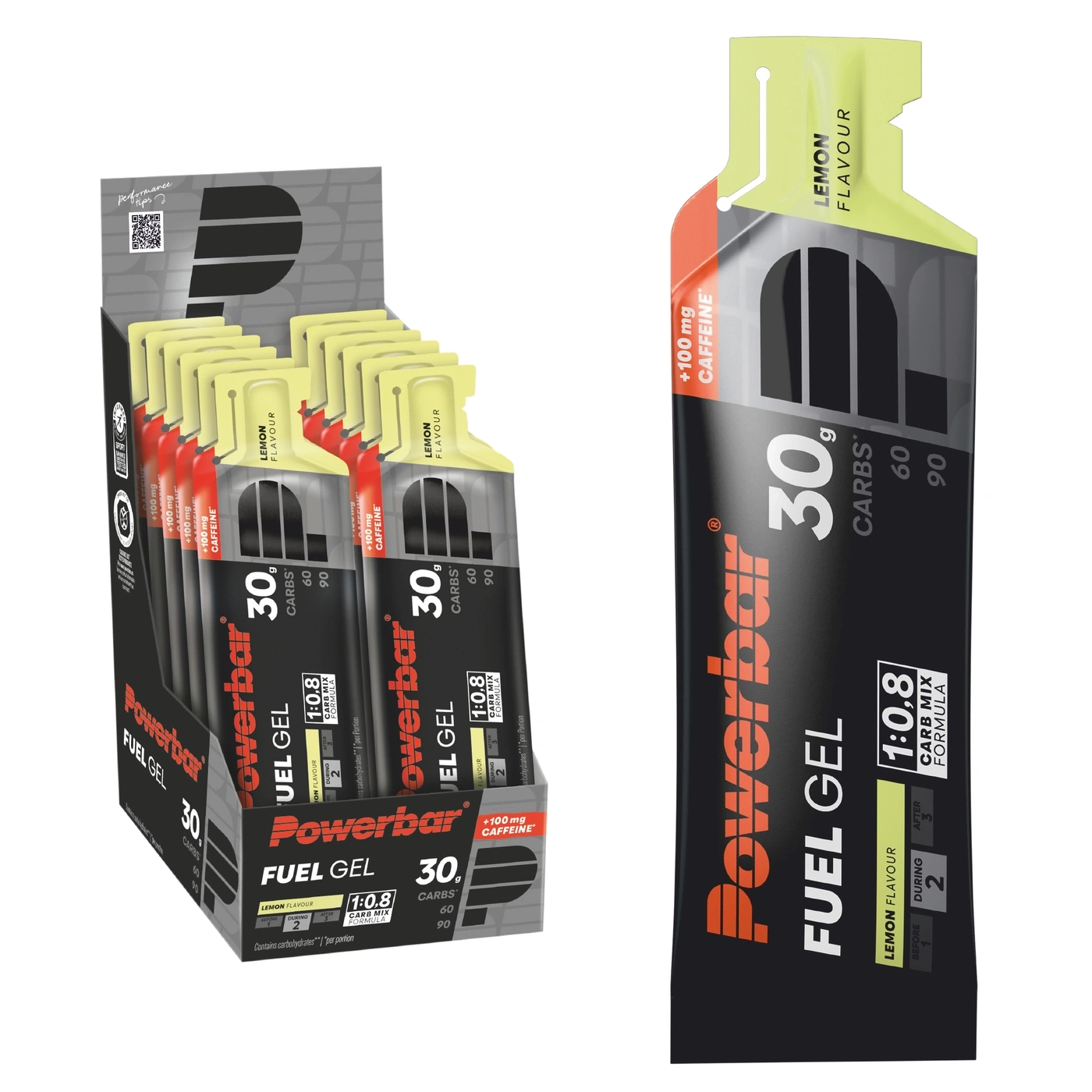 Powerbar Fuel Gel mit Koffein in einer Box