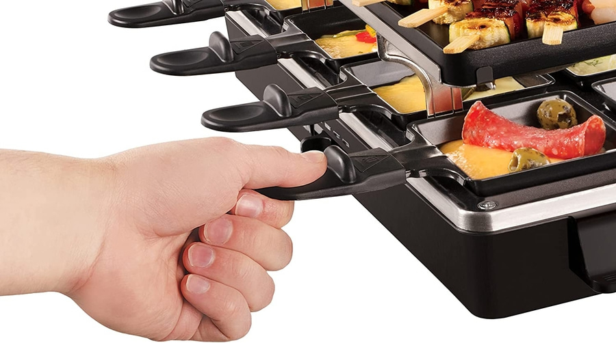 RUSSELL HOBBS Raclette Grill 26280-56 8 Personen Naturstein Teppanyaki Grill