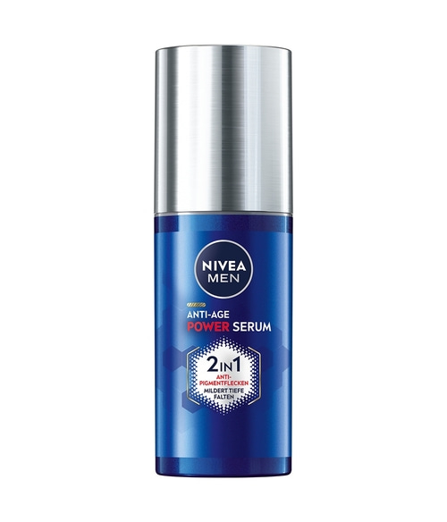 NIVEA MEN Anti-Age 2in1 Power Serum mit Hyaluron und LUMINOUS630® 30ml