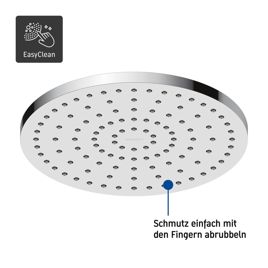 Duschkopf mit EasyClean-Funktion, Schmutz einfach abrubbeln