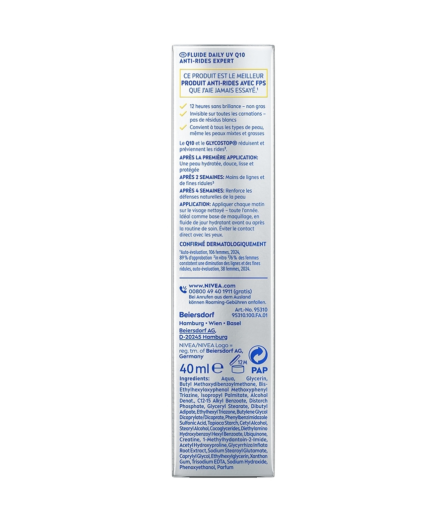 NIVEA Q10 Daily UV-Fluid 40ml LSF 50 Anti-Falten