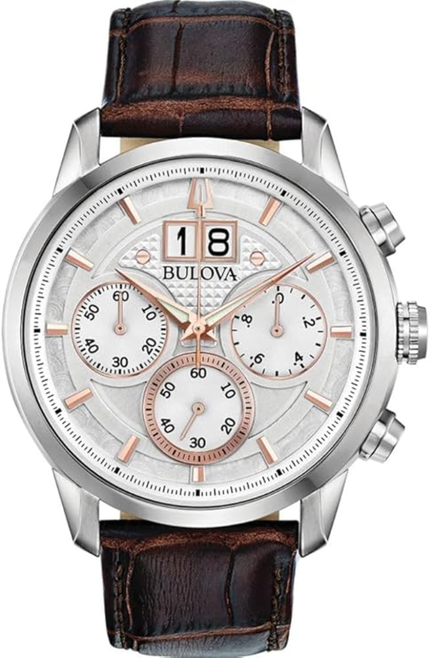 Bulova Herren Armbanduhr Sutton 96B309 Herrenuhr Chronograph Mineralglas B-Ware