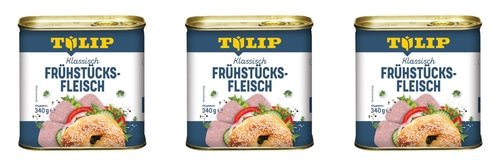 TULIP 3x 340g Frühstücksfleisch Original Dänische Delikatesse Konservendose NEU