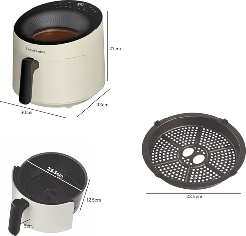 RUSSELL HOBBS Heißluftfritteuse Airfryer Satisfry Panoramic 10 Programme Grillen